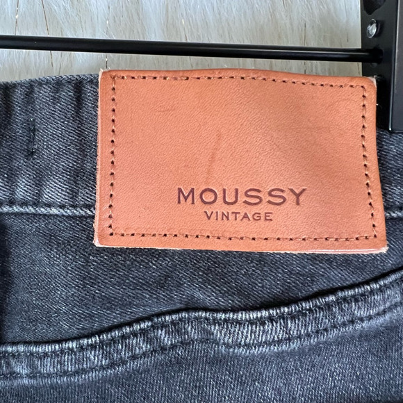 Moussy Vintage Belver Skinny Jeans Black Wash Denim Distressed Stretch Size 23 - Picture 11 of 12